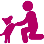 dog with owner